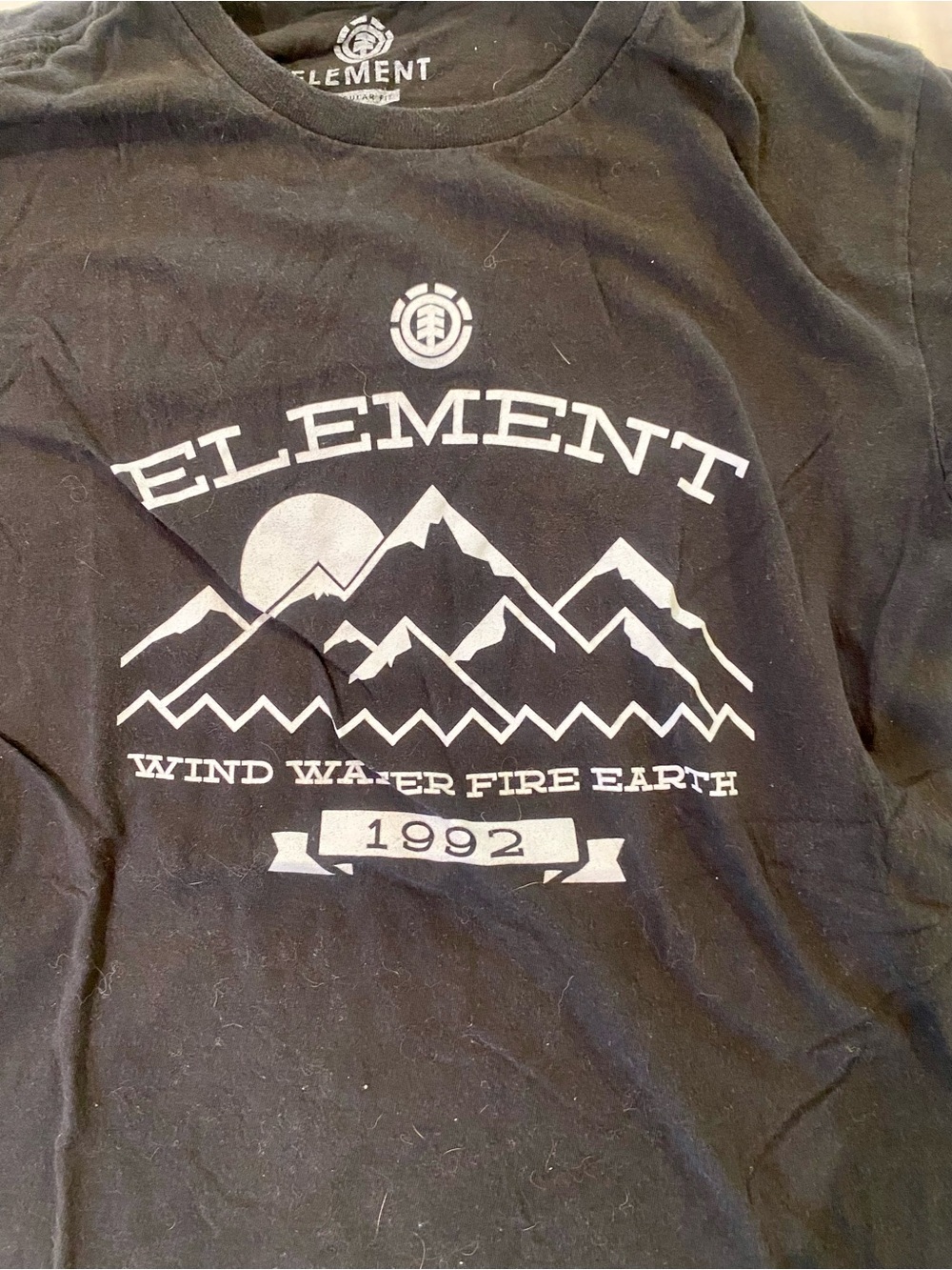 Element Black T-Shirt with White Mountain Graphic